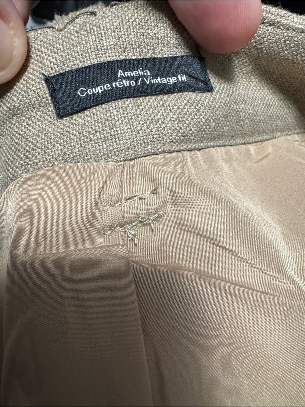 FRANK AND OAK Women's Amelia Cotton-Linen Balloon Fit Pant, Sz 10, Beige - Picture 9 of 13
